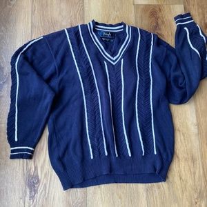 Men's  XL Pringle V Neck Cable Knit Sweater